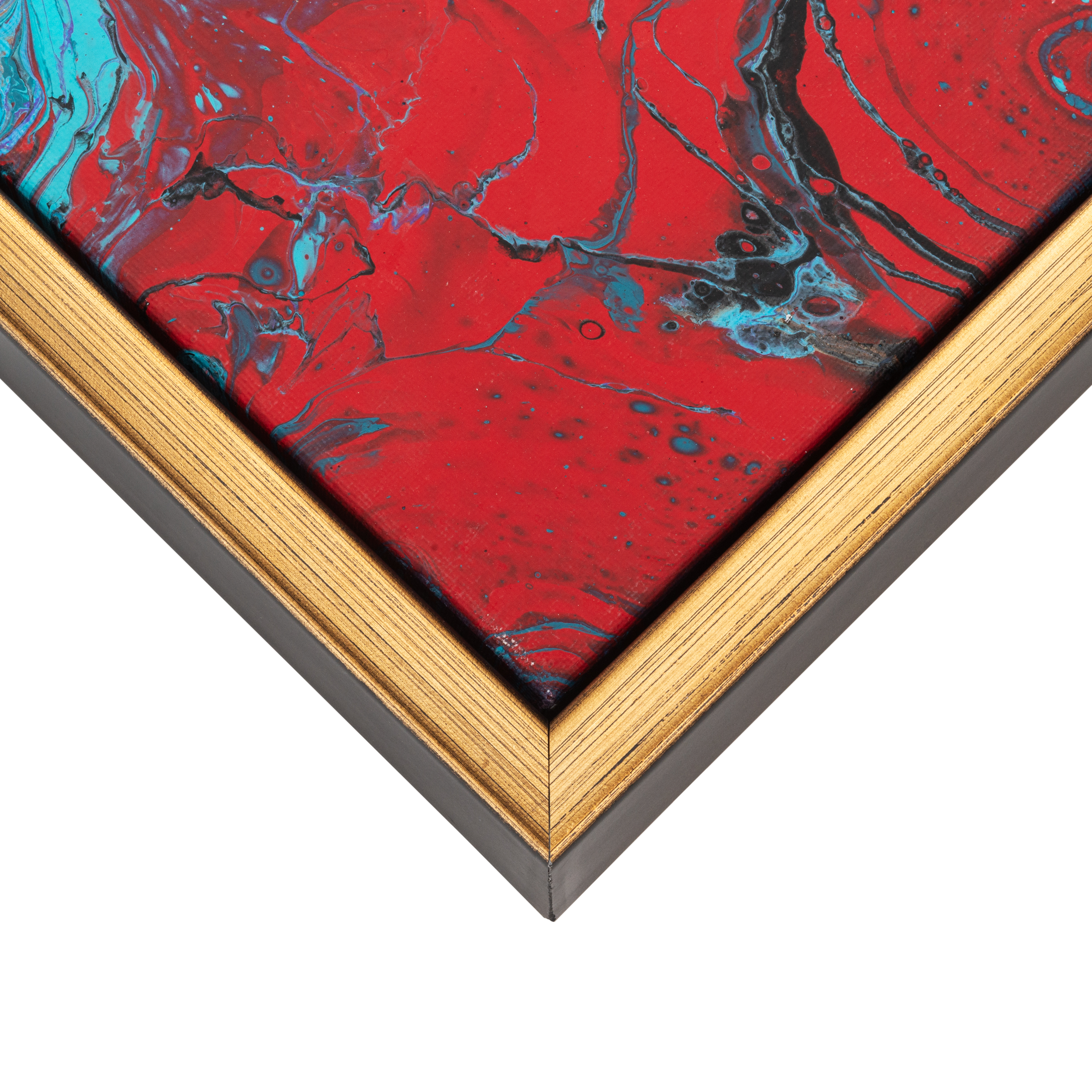 Black/Gold Canvas Float Frame frame sample