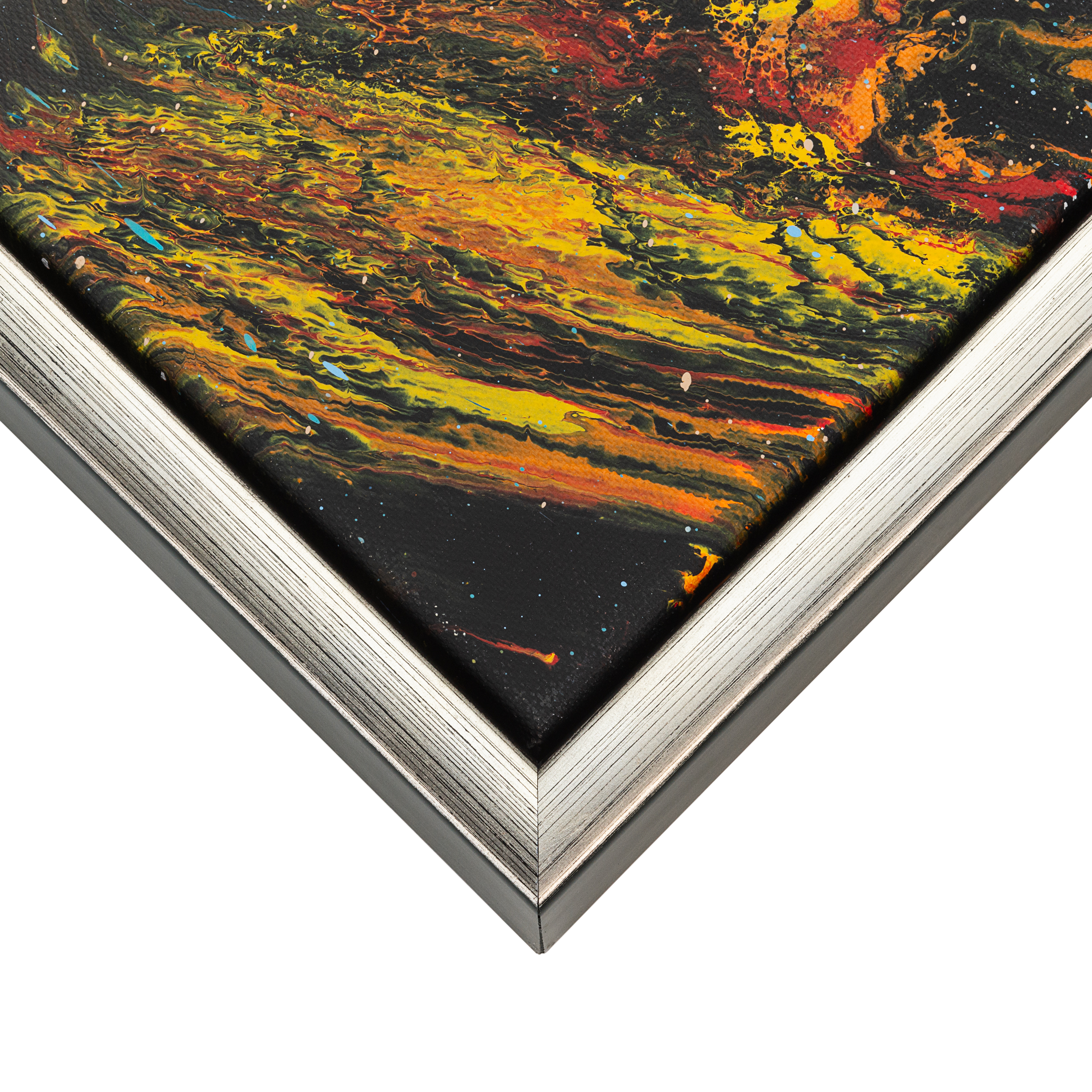 Black/Silver Canvas Float Frame frame sample