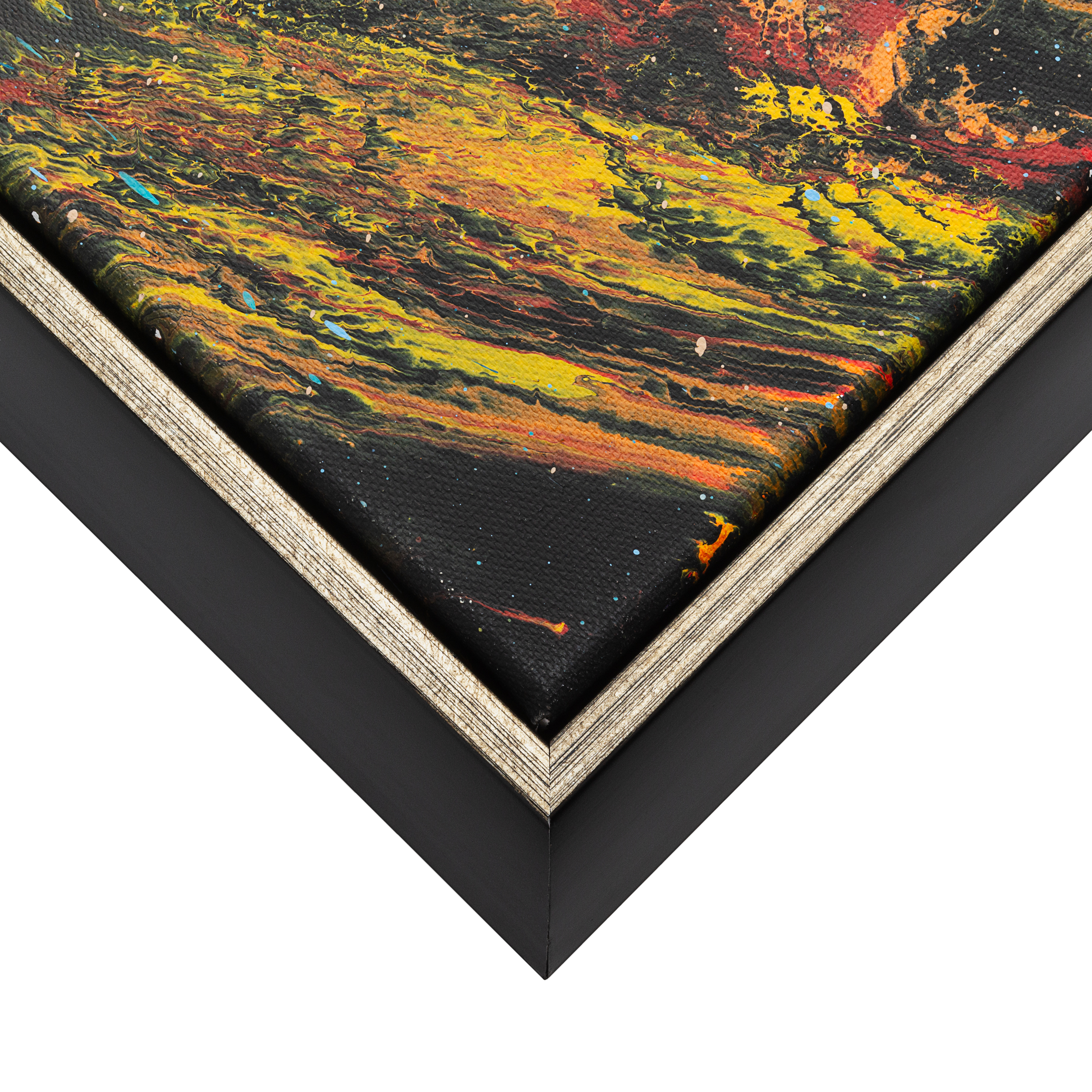 Black/Silver Canvas Float Frame frame sample