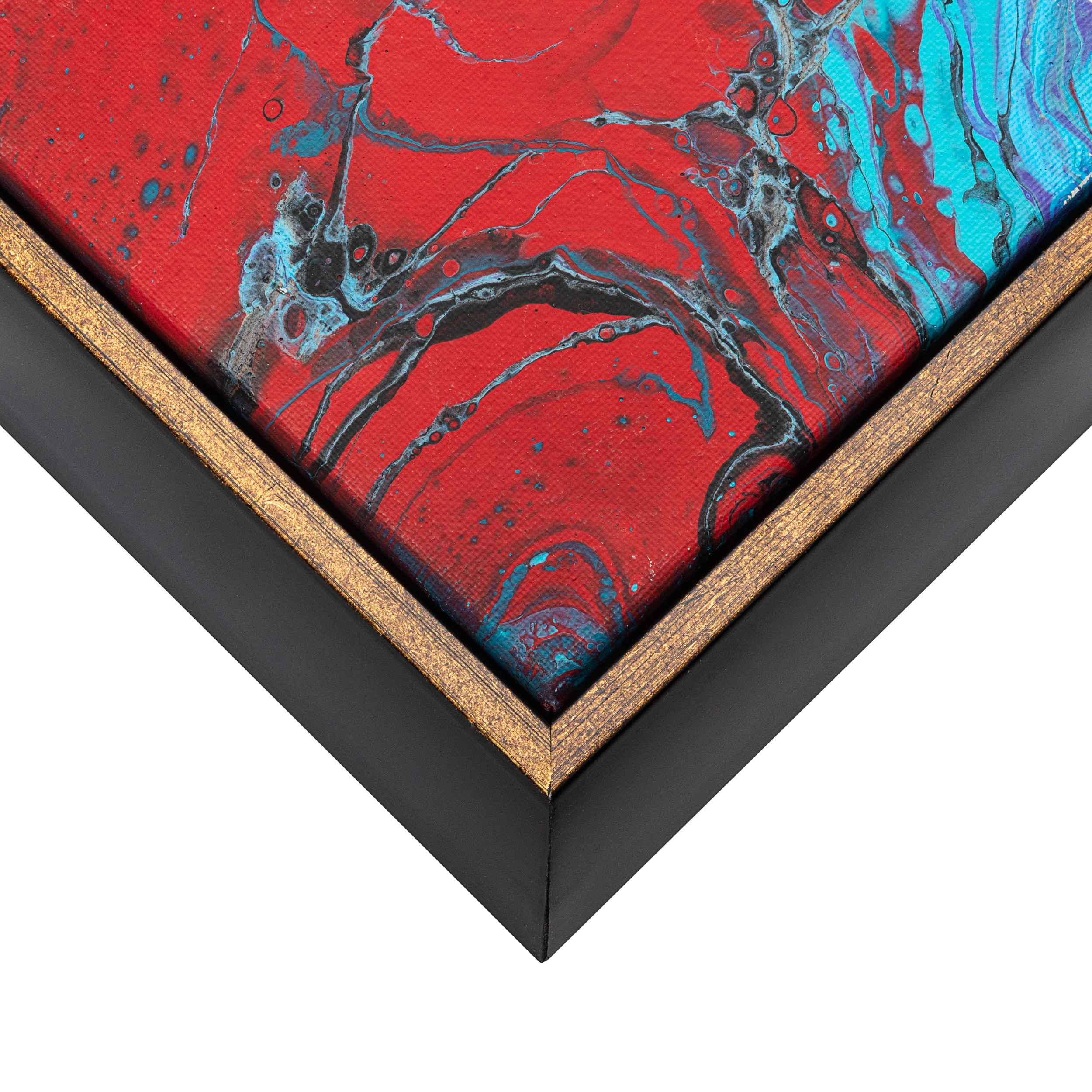 Black/Gold Canvas Float Frame frame sample