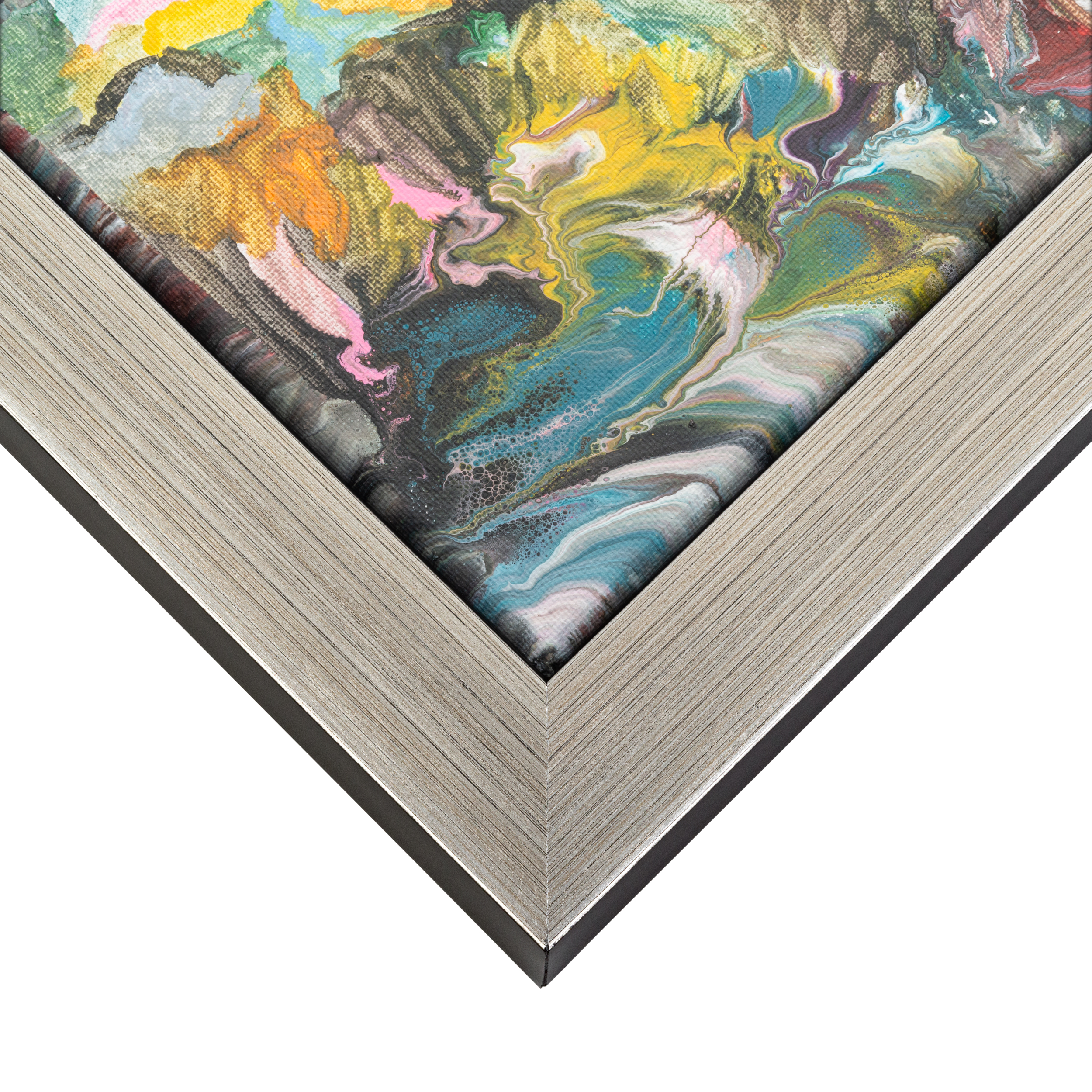 Black/Silver Canvas Float Frame frame sample