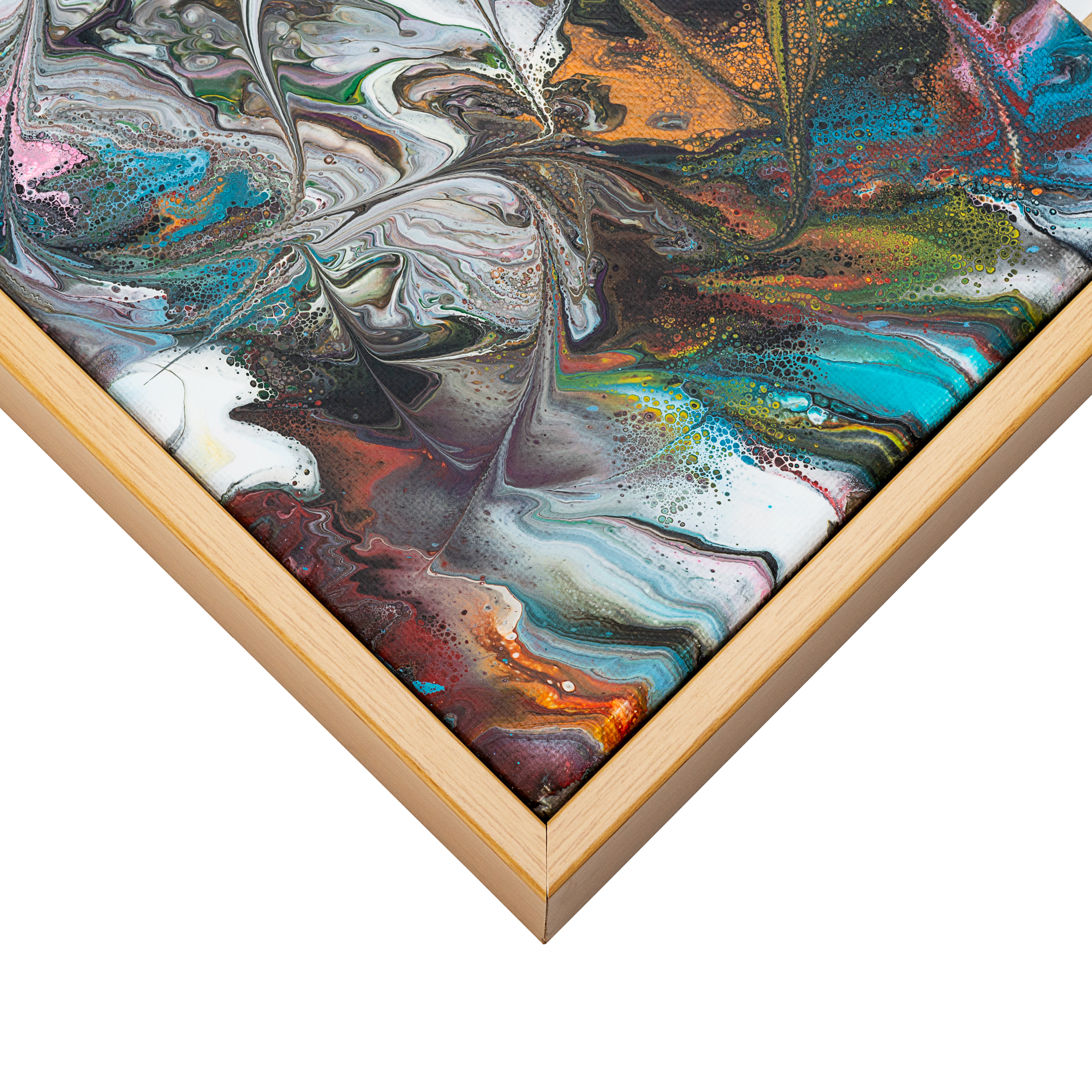 Natural Wood Canvas Frame - Warm wood grain finish