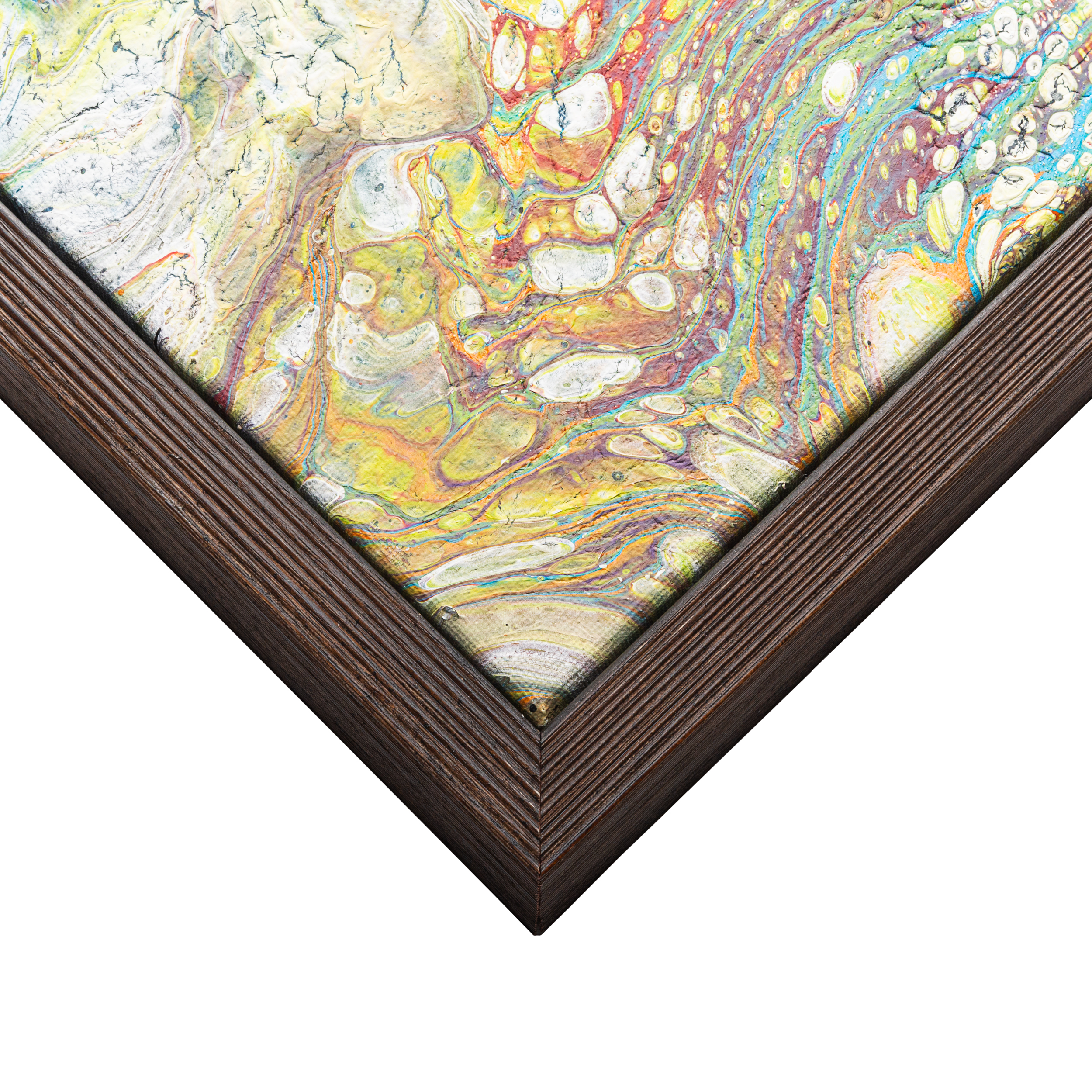 Barnwood Brown Canvas Float Frame frame sample