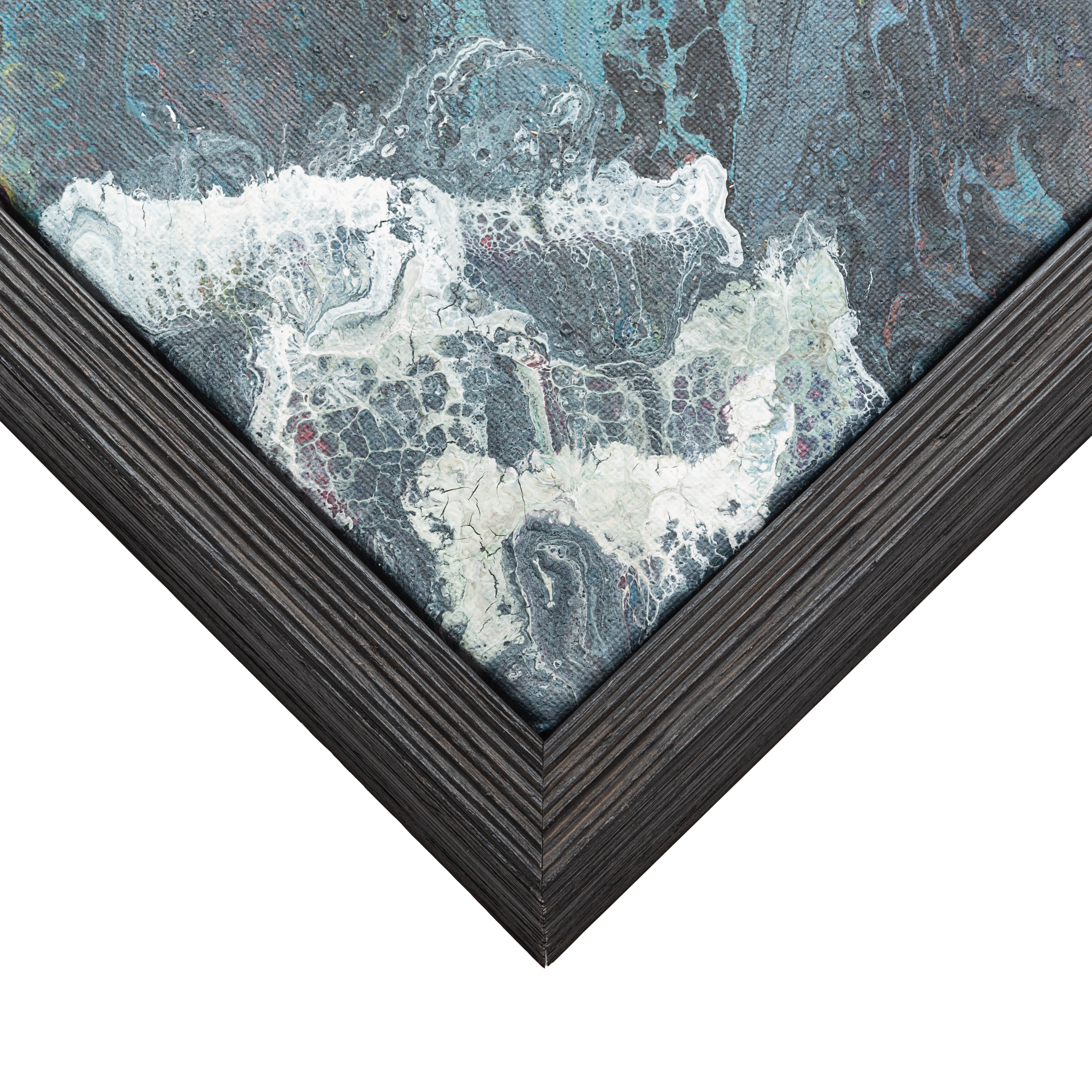 Barnwood Black Canvas Float Frame frame sample